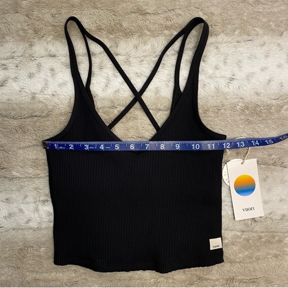 NWT VUORI Rib Crop Tank Women's Rib Tank in Black Size XS - Picture 11 of 14